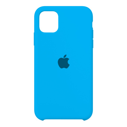 Чехол Silicone Case для Apple iPhone 11 Ярко-голубой
