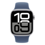 Apple Watch Series 10, 42 мм корпус из алюминия цвета «Silver», ремешок Sport Band размера M/L цвета «Denim»