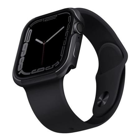 Чехол бампер для Apple Watch 7, 8 41 мм UNIQ Valencia Anodised Aluminium Bumper (41MM-VALGRP) Графит