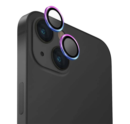 Защитное стекло для камеры iPhone 15/15 Plus UNIQ OPTIX Camera Lens protector Aluminium (IP6.1-6.7(2023)-ALENSIRD) Прозрачное