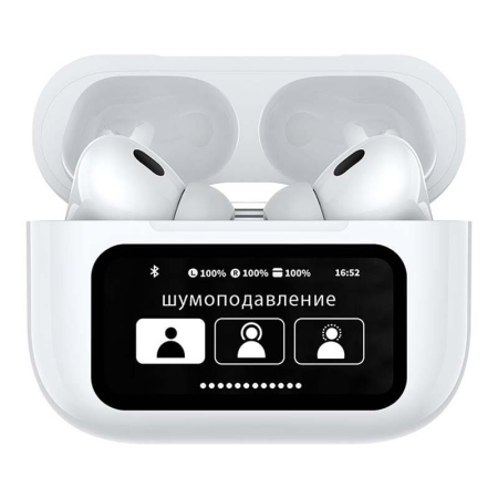 Беспроводные наушники с микрофоном Deppa Air Pro 3 ANC, TWS, BT 5.3, 350 мАч, ANC, LCD (44213) Белый