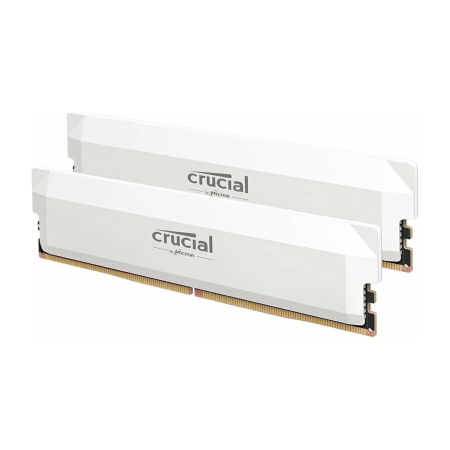 Оперативная память Crucial Pro Gaming by Micron (CP2K32G64C40U5W) DDR5 64GB 6400MHz CL40 UDIMM 2x32GB White