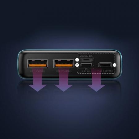 Внешний аккумулятор Baseus 20000mAh Adaman Metal PD3.0+QC3.0 (PPADM20S) Чёрный