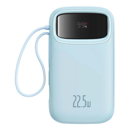 Внешний аккумулятор Baseus 10000mAh QPow2 22,5Вт, с кабелем USB Type-C (PPQD3-10) Голубой