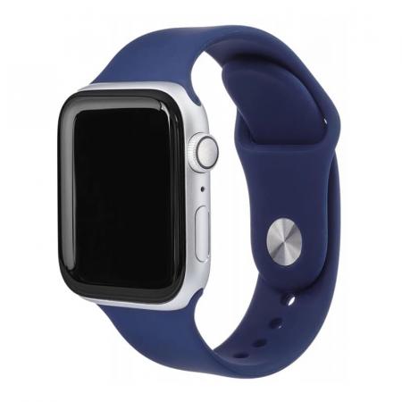 Силиконовый ремешок для Apple Watch 42/44/45 мм Темно-синий
