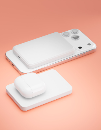 Внешний аккумулятор VLP LITE Power Snap 5000 mAh, 3A, MagSafe, USB-C, Белый