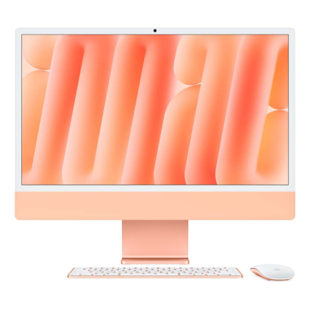 Apple iMac 24" (M4 8C CPU, 8C GPU, 2024) Retina 4,5K, 16Gb, 256Gb SSD (MWUJ3) Orange, оранжевый