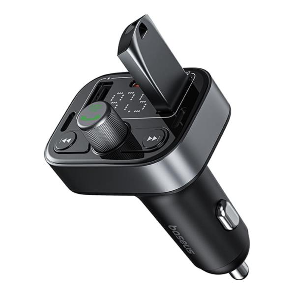 Автомобильное зарядное устройство/FM-модулятор/трансмиттер Baseus S-09 Pro Series Car FM Transmitter (C10762200113-00) Черный