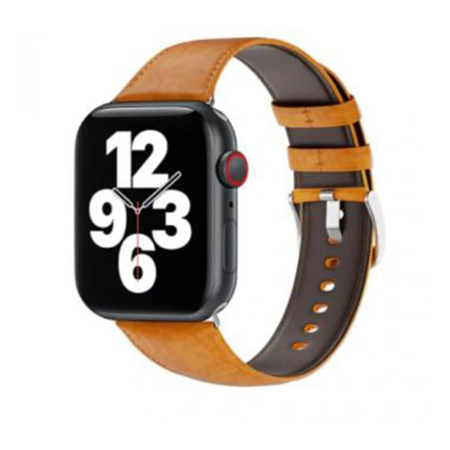 Кожаный ремешок для Apple Watch 38/40/41 мм WiWU (Wi-WB003) Brown, коричневый