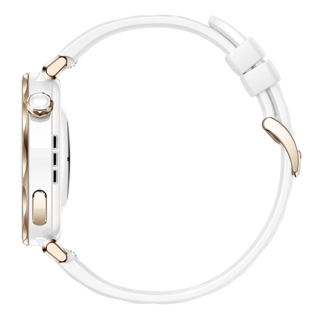 Умные часы HUAWEI Watch GT 5 Pro White, 42 мм, цвет корпуса белый/золотой, цвет ремешка белый