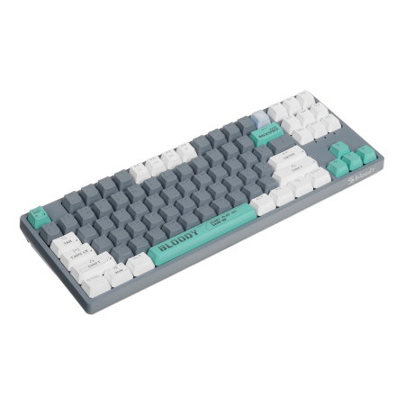 Клавиатура A4Tech Bloody S87 Energy, USB for gamer LED Механическая (S87 USB ENERGY ASH) Серый/зеленый