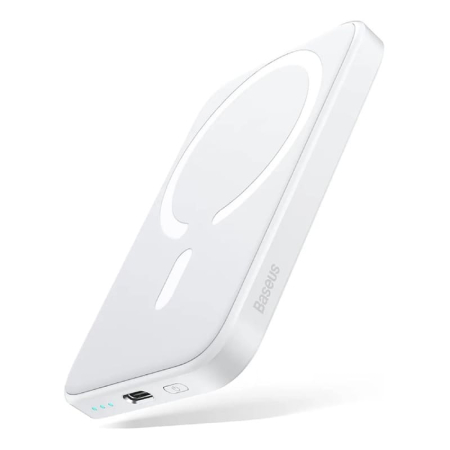 Внешний аккумулятор Baseus 6000mAh Magnetic Mini Wireless Fast Charge Overseas Edition 20W (PPCX100502) Белый