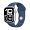 Apple Watch Series 10, 46 мм корпус из алюминия цвета «Silver», ремешок Sport Band размера S/M цвета «Denim»