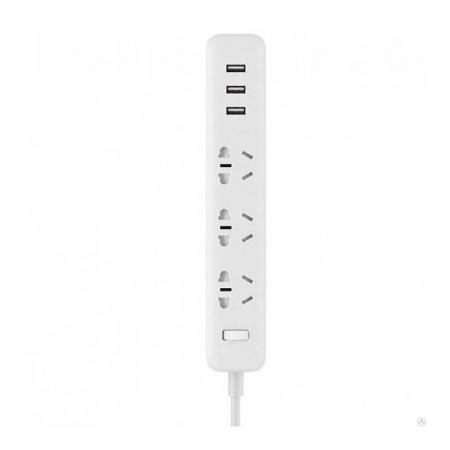 Удлинитель Xiaomi Mi Power Strip 3, 1,8 м, 10А / 2500 Вт, 3 розетки (XMCXB01QM) Белый