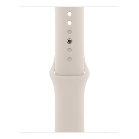Apple Watch Series 9, 41 мм корпус из алюминия цвета «Starlight», ремешок Sport Band размера M/L цвета «Starlight»