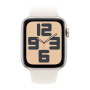 Apple Watch SE (2024), 44 мм корпус из алюминия цвета «Starlight», ремешок Sport Band размера M/L цвета «Starlight»